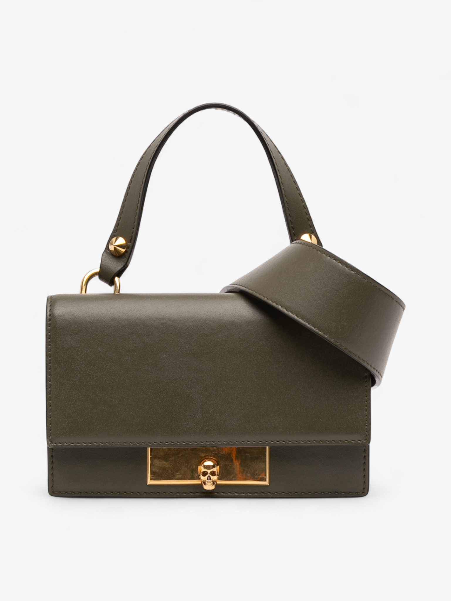 Alexander McQueen Mini Leather Skull Lock Top Handle Bag – ReLuxe Room