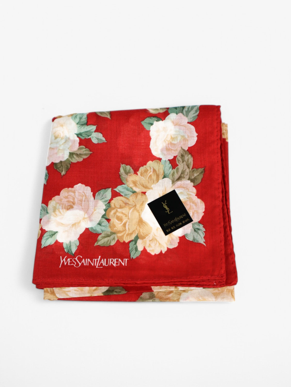 Yves Saint Laurent red floral scarf - ReLuxe Room