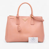 Prada Medium Saffiano Lux Galleria Double Zip Tote
