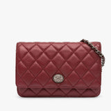 Chanel CC Quilted Caviar Wallet on Chain