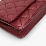 Chanel CC Quilted Caviar Wallet on Chain