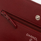 Chanel CC Quilted Caviar Wallet on Chain