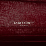 Saint Laurent Grain De Poudre Chevron Envelope Chain Wallet