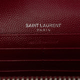 Saint Laurent Grain De Poudre Chevron Envelope Chain Wallet