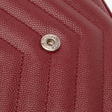 Saint Laurent Grain De Poudre Chevron Envelope Chain Wallet
