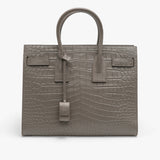 Saint Laurent Small Croc Embossed Leather Sac De Jour Satchel