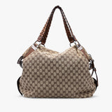 Gucci Large GG Canvas Bamboo Bar Tote