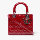 Dior Medium Patent Cannage Lady Dior