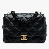 Chanel Mini Quilted Lambskin Lacquered Chain Flap