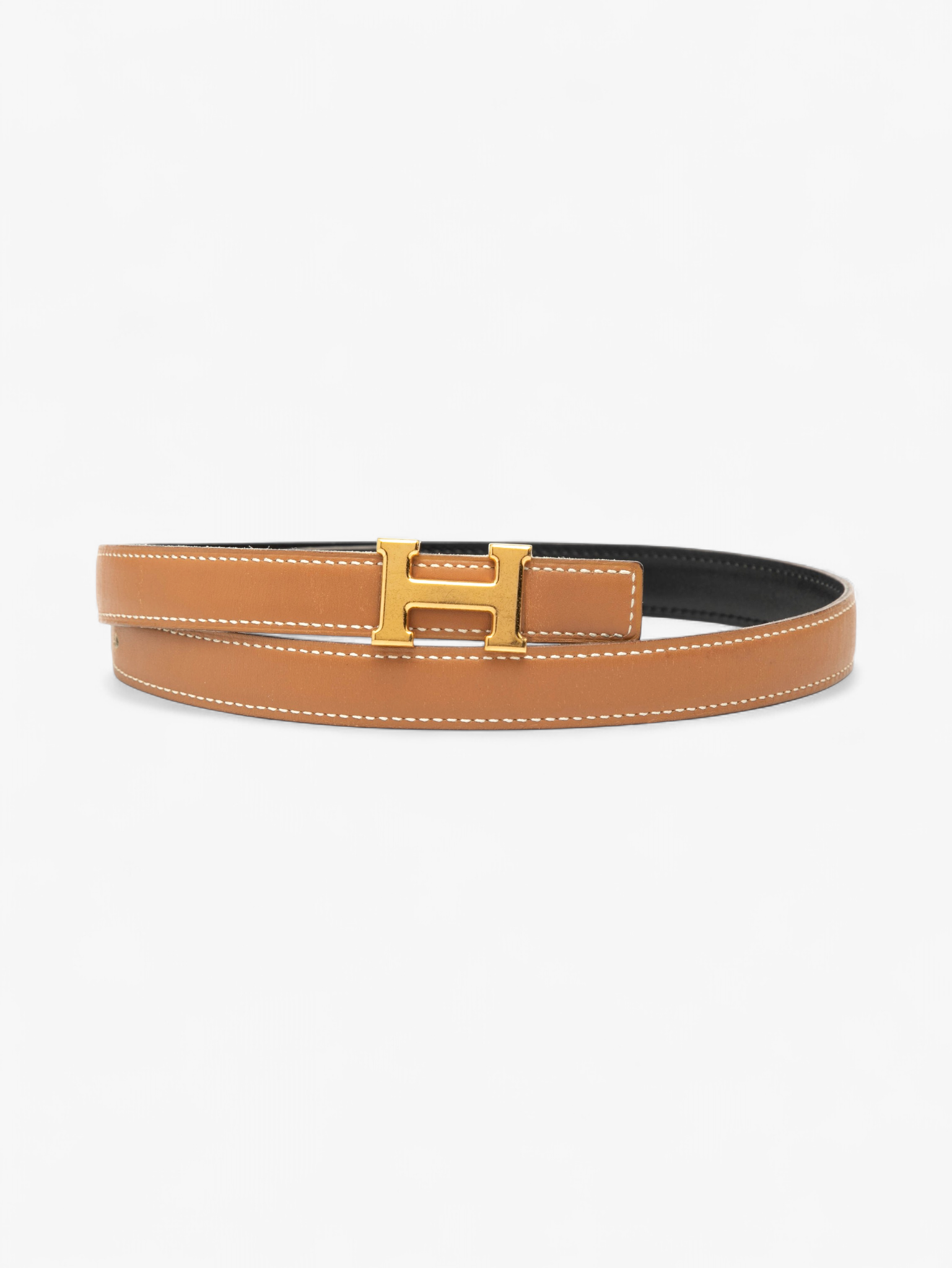 Hermès Gulliver and Box Calf Constance H Reversible Belt  display picture 2