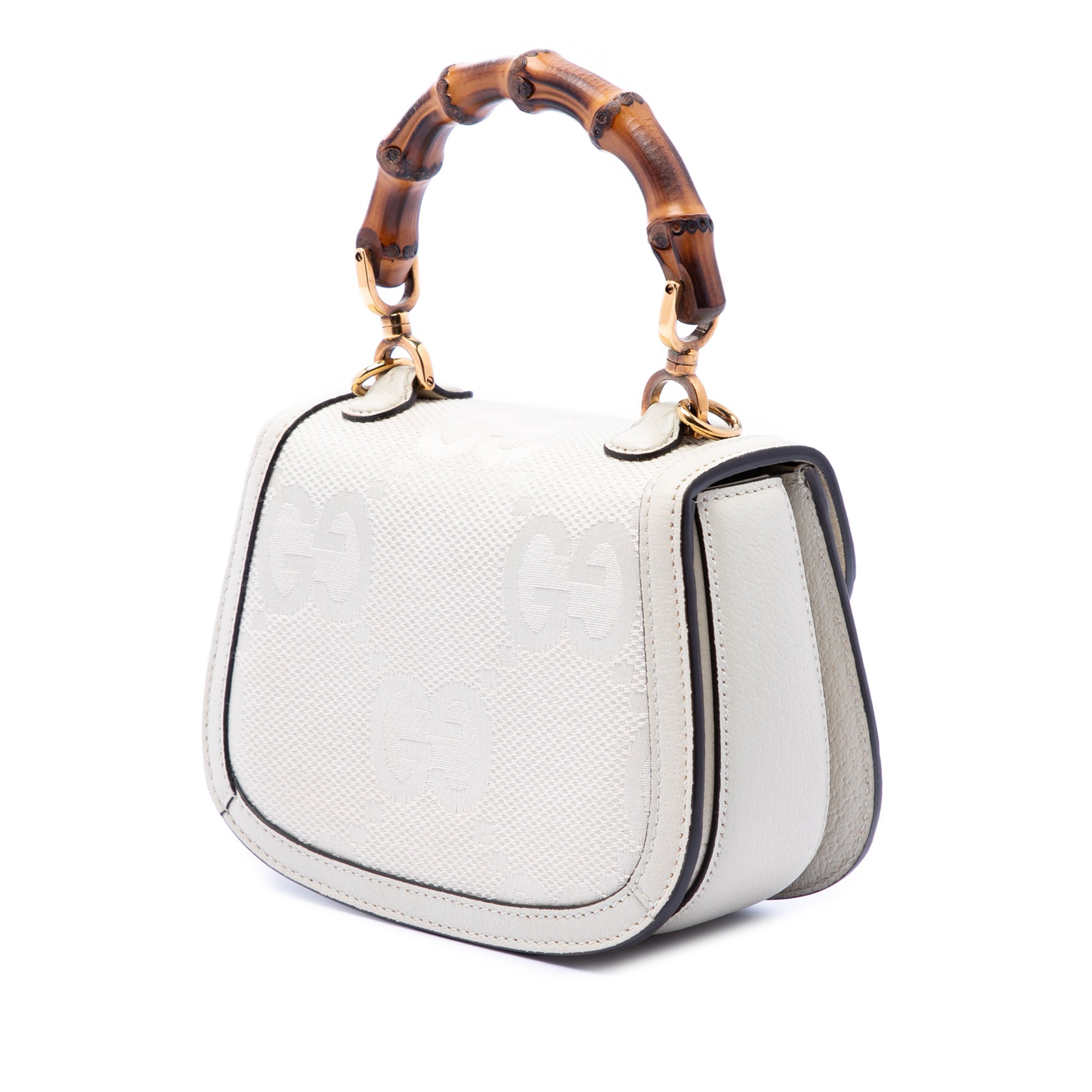 Gucci Mini Jumbo GG Canvas 1947 Web Bamboo Top Handle Bag – ReLuxe