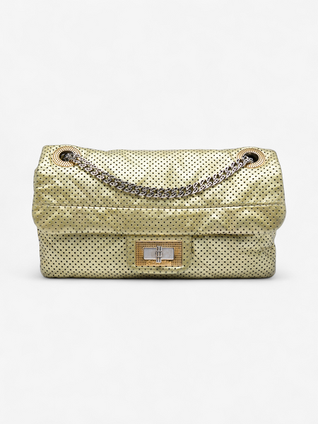 Chanel Metallic Perforated Calfskin Reissue 2.55 Drill Flap