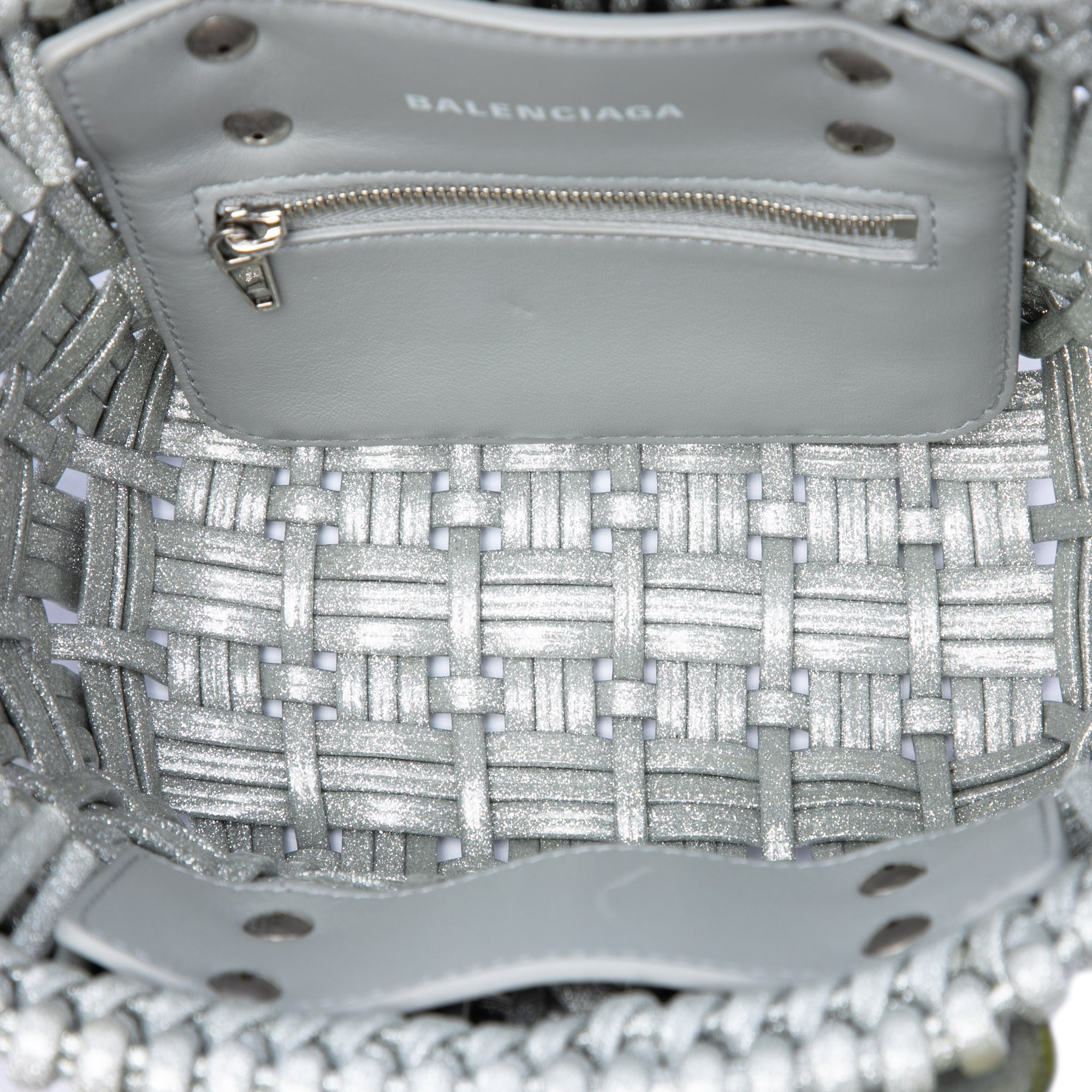 Balenciaga Metallic Faux Leather Bistro Basket Bag XXS – ReLuxe Room