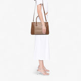 Prada Medium Brown Bicolor Saffiano Lux Galleria
