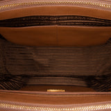 Prada Medium Brown Bicolor Saffiano Lux Galleria