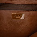 Prada Medium Brown Bicolor Saffiano Lux Galleria