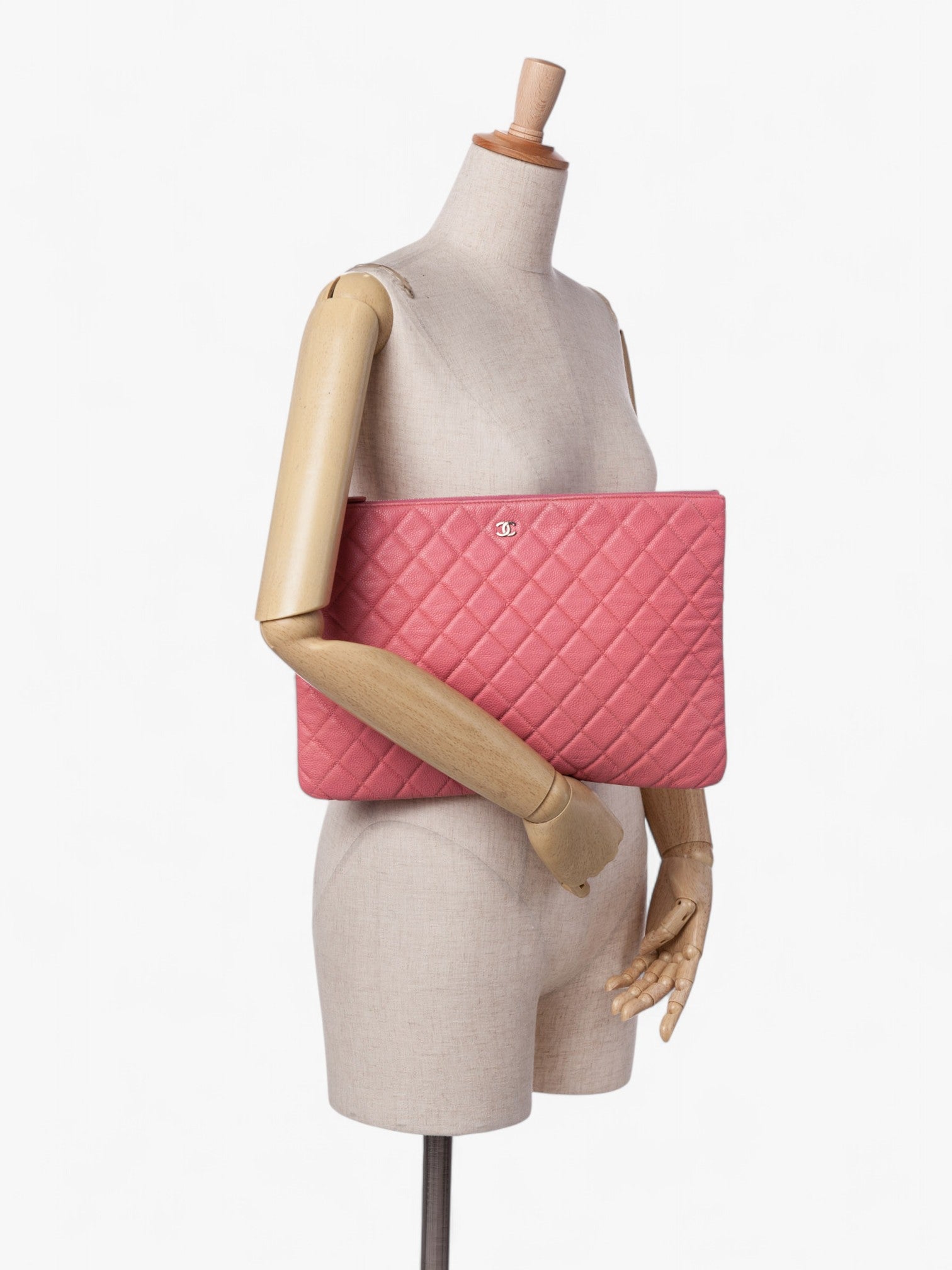 Chanel Large Quilted Caviar O Case Clutch - ReLuxe Room 