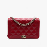 Chanel Quilted Caviar Boy Wallet on Chain