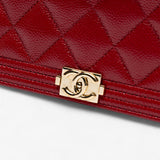 Chanel Quilted Caviar Boy Wallet on Chain