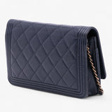 Chanel Quilted Caviar Boy Wallet on Chain