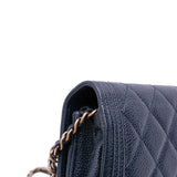 Chanel Quilted Caviar Boy Wallet on Chain