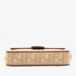 Fendi Zucca Embroidered Canvas Baguette