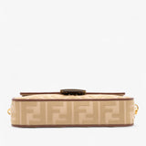 Fendi Zucca Embroidered Canvas Baguette