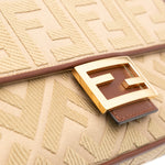 Fendi Zucca Embroidered Canvas Baguette