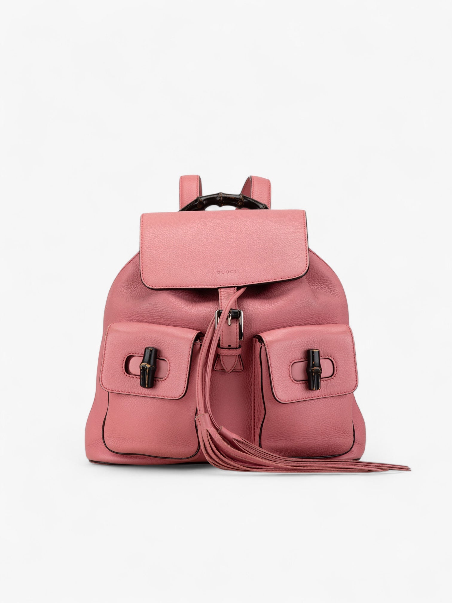 Gucci Leather Bamboo Tassel Backpack