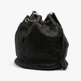 Chanel Medium Calfskin Coco Pleats Drawstring