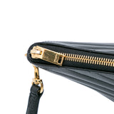 Saint Laurent Leather Chevron Monogram clutch