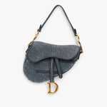 Dior Oblique Denim Embroidered Saddle