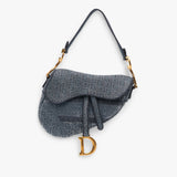 Dior Oblique Denim Embroidered Saddle