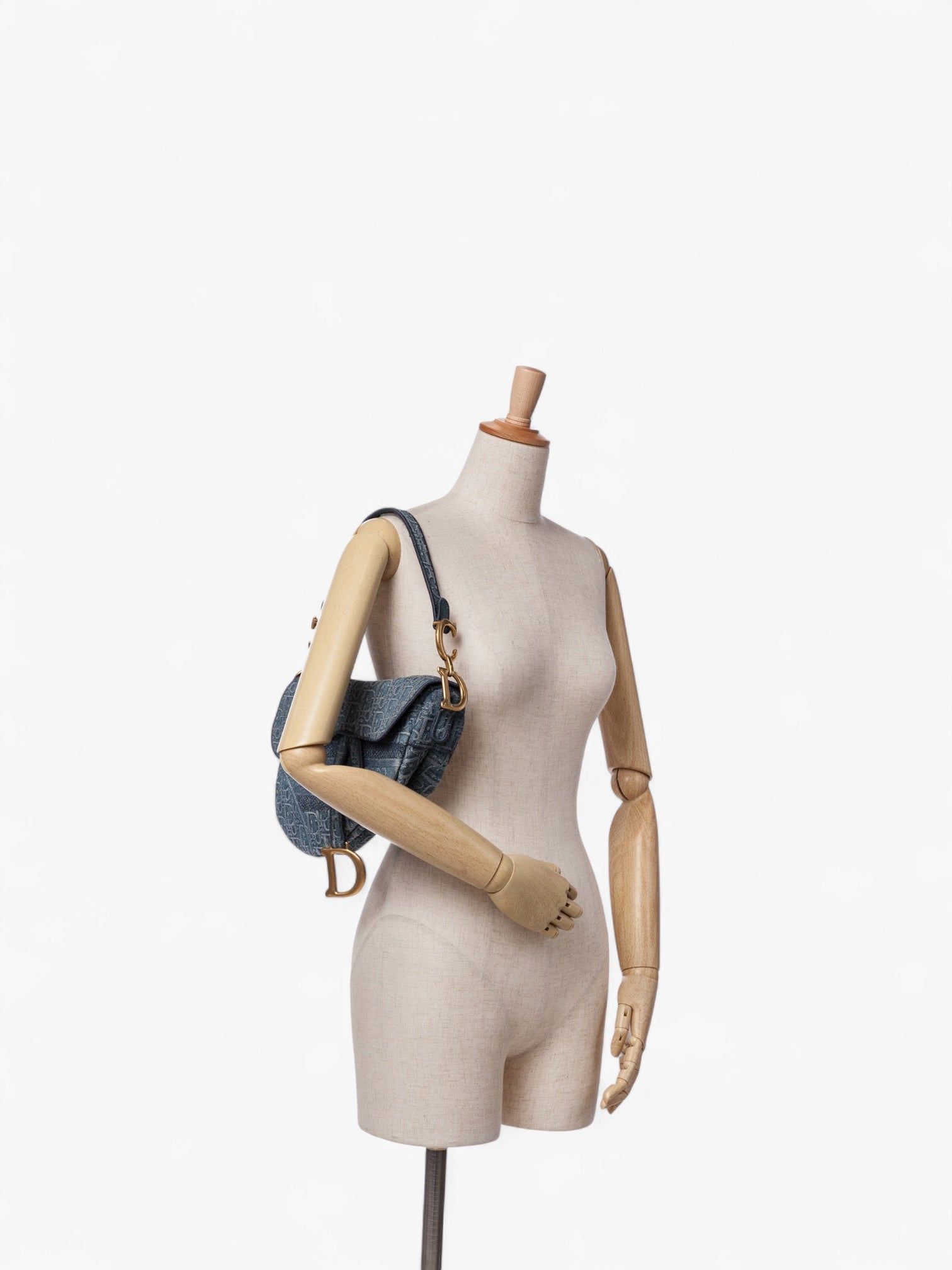 Dior Oblique Denim Embroidered Saddle