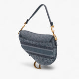 Dior Oblique Denim Embroidered Saddle