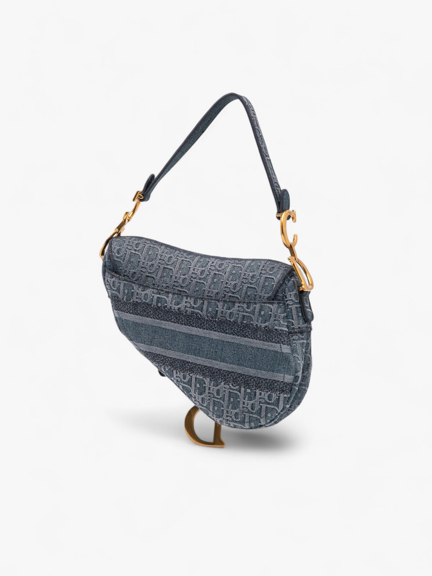 Dior Oblique Denim Embroidered Saddle