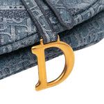 Dior Oblique Denim Embroidered Saddle