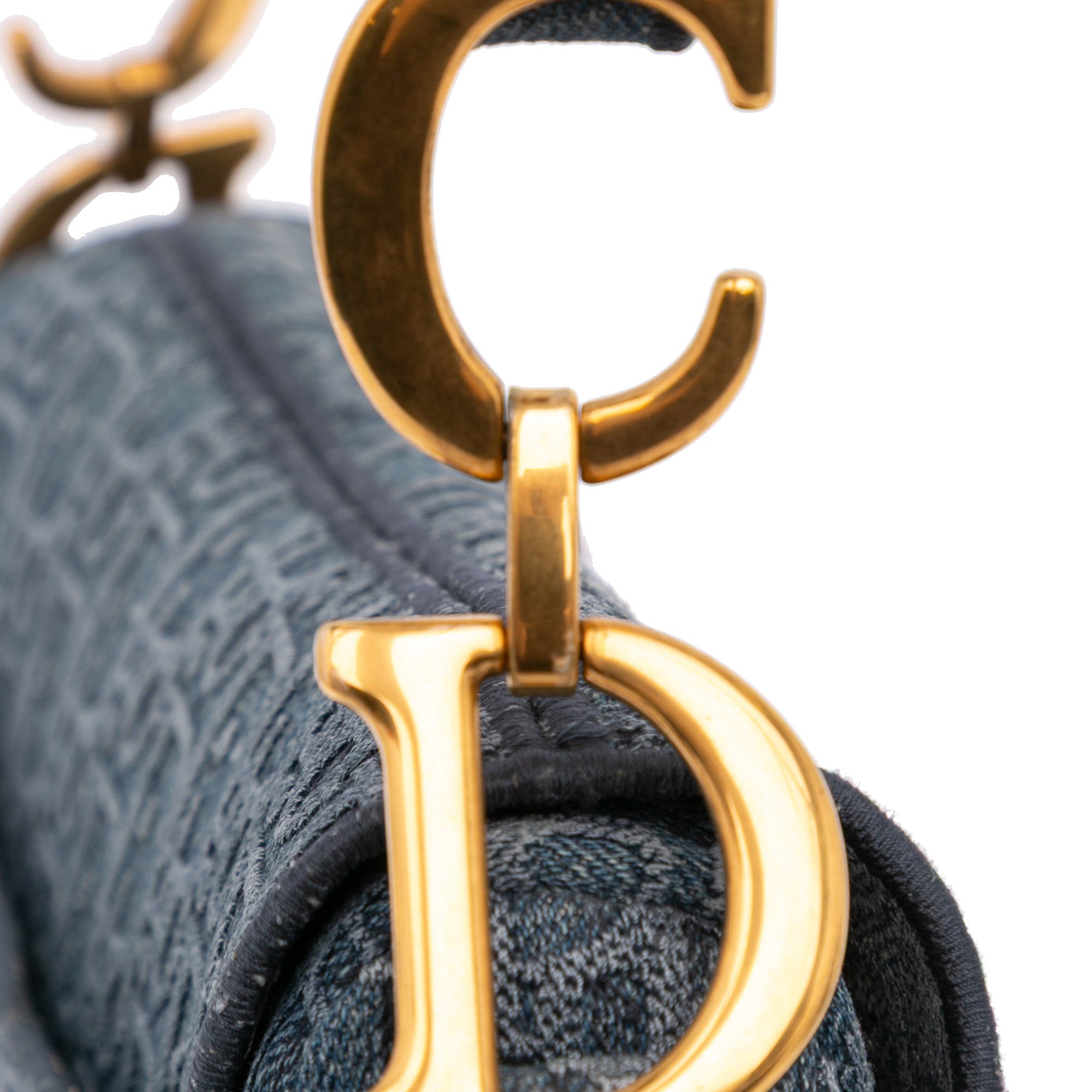 Dior Oblique Denim Embroidered Saddle