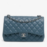 Chanel blue Jumbo Classic Lambskin Double Flap
