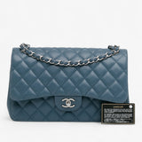 Chanel blue Jumbo Classic Lambskin Double Flap