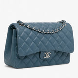 Chanel blue Jumbo Classic Lambskin Double Flap