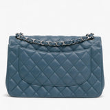 Chanel blue Jumbo Classic Lambskin Double Flap