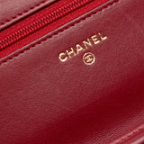 Chanel CC Stitched Lambskin Wallet On Chain