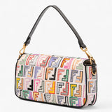 Fendi Chinese Valentine’s Day Zucca Embroidered Baguette