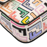 Fendi Chinese Valentine’s Day Zucca Embroidered Baguette