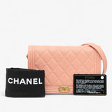 Chanel Quilted Caviar Boy Wallet on Chain