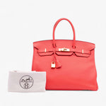 Hermès Birkin Retourne 35 in Rose Jaipur Togo
