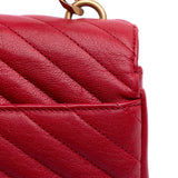 Saint Laurent Medium Quilted Chevron Sheepskin College