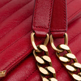 Saint Laurent Medium Quilted Chevron Sheepskin College