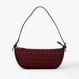 Fendi Zucchino Canvas Shoulder Bag